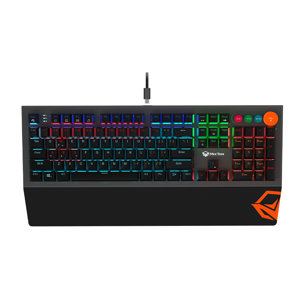Detachable Palmrest RGB Mechanical Gaming Keyboard with Type C Cable MK500